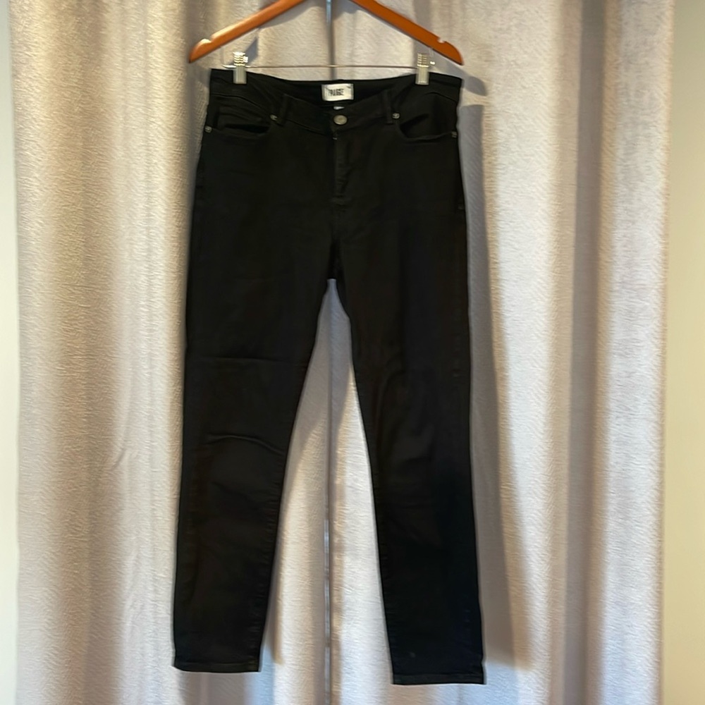 Black denim stretch jeans